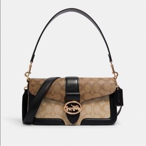 Coach Georgie Shoulder Bag In Blocked Signature Canvas